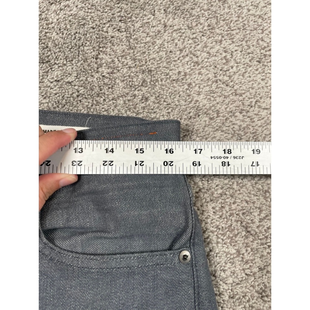 Kato Jeans Mens 33 Hiroshi The Pen Slim Gray Raw Selvedge Denim Designer Cotton - Picture 8 of 11